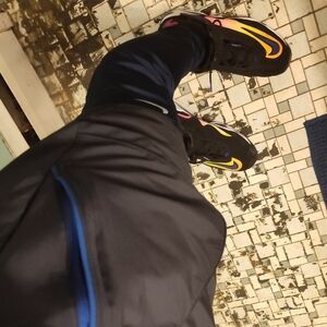 Black Sneakers with Multicolor Accents